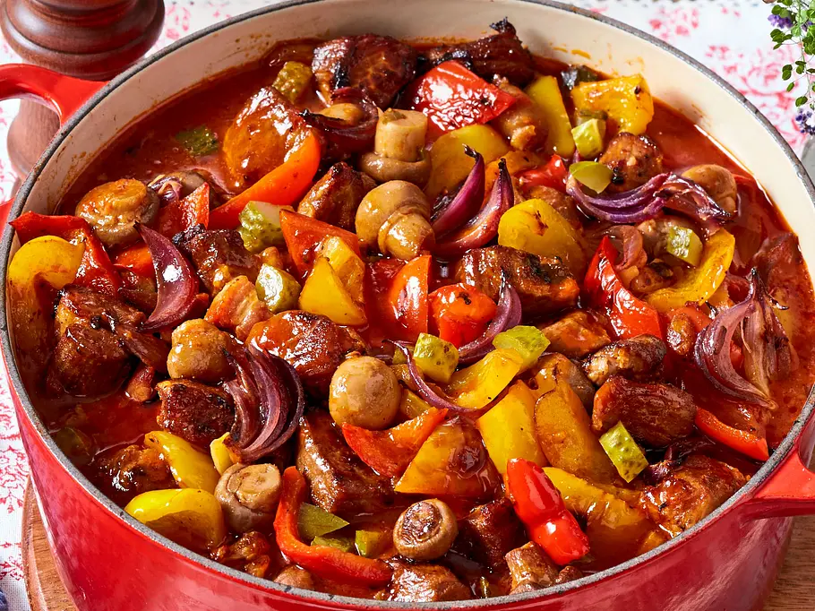 Schaschlik-Partytopf Rezept Schaschlik-Partytopf Rezept