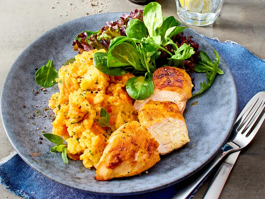 Gemüse-Stampf mit zartem Filet Rezept Gemüse-Stampf mit zartem Filet Rezept