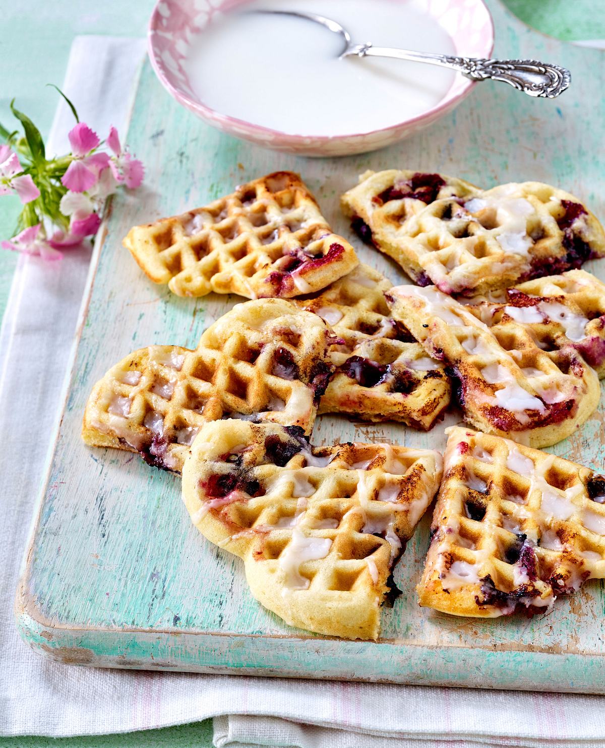 Heidelbeer-Zitronen-Waffeln Rezept