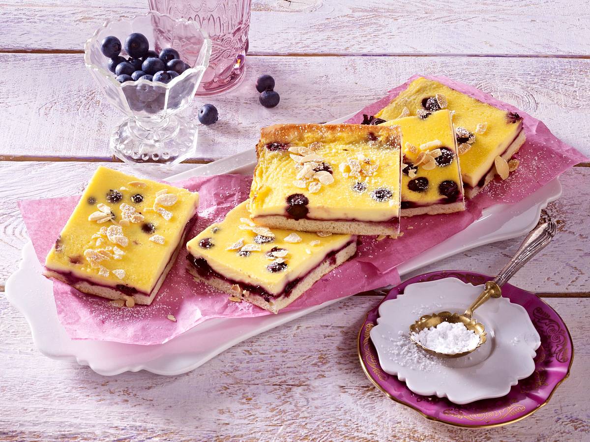 Heidelbeerkuchen mit Hefeteig Rezept