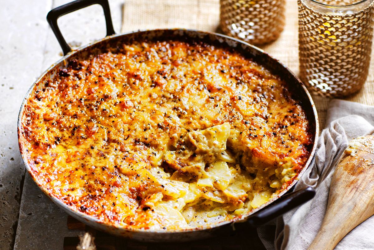 Heißgeliebtes Gratin mit Käse und Oregano Rezept