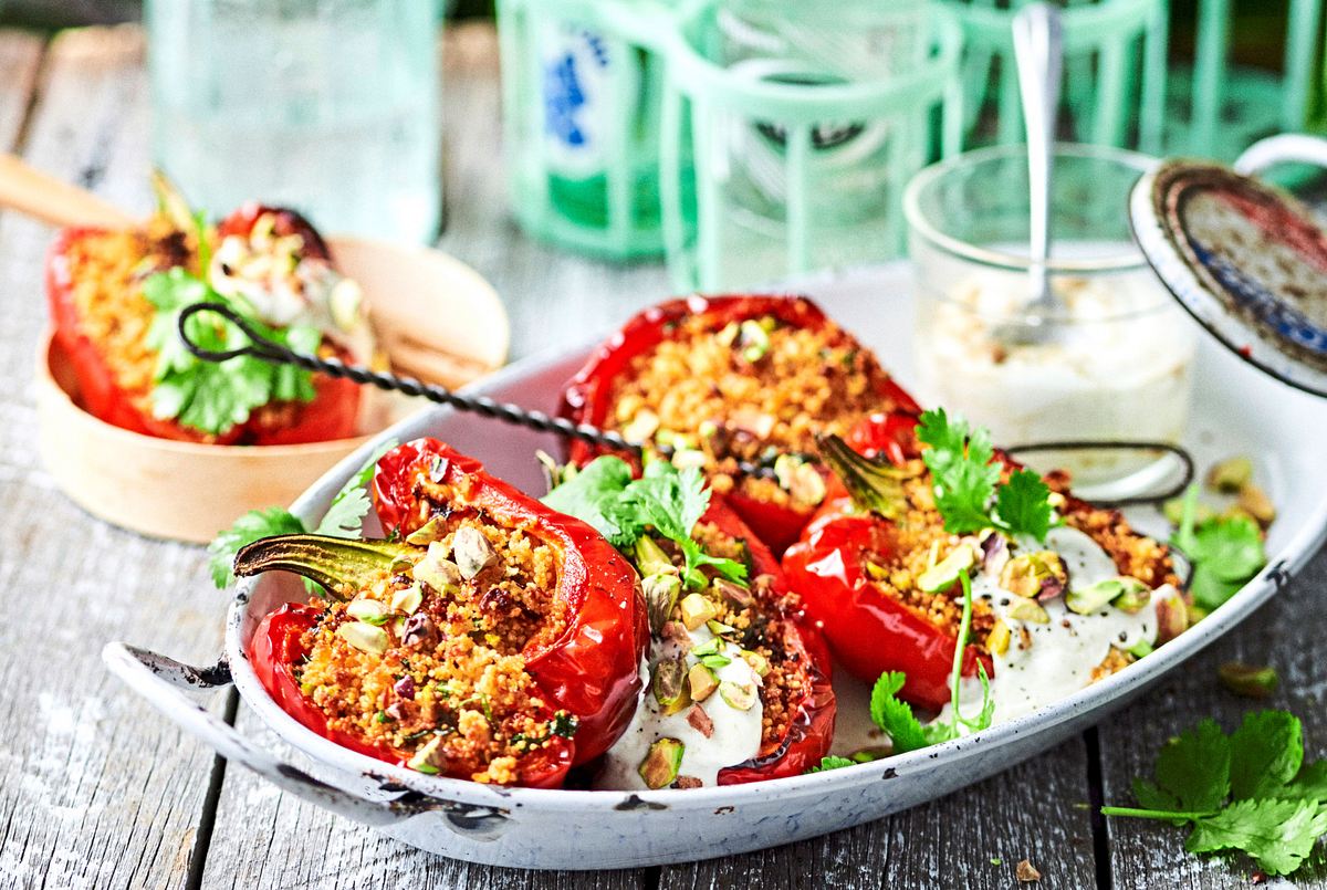 Heiss oder kalt aufgetischtes Taboulé in Röstpaprika Rezept