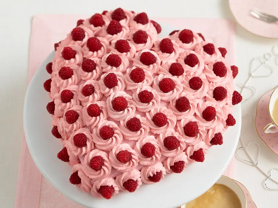 Herz-Himbeertorte Rezept