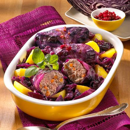 Herzhaft Rotkohlrouladen Rezept Herzhaft Rotkohlrouladen Rezept