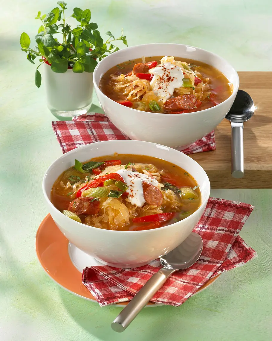 Herzhafte Sauerkrautsuppe Rezept Herzhafte Sauerkrautsuppe Rezept