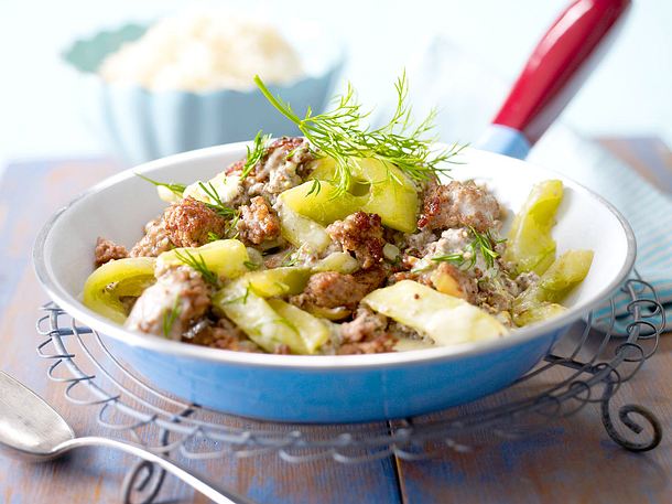 Herzhafte Schmorgurkenpfanne Rezept Herzhafte Schmorgurkenpfanne Rezept