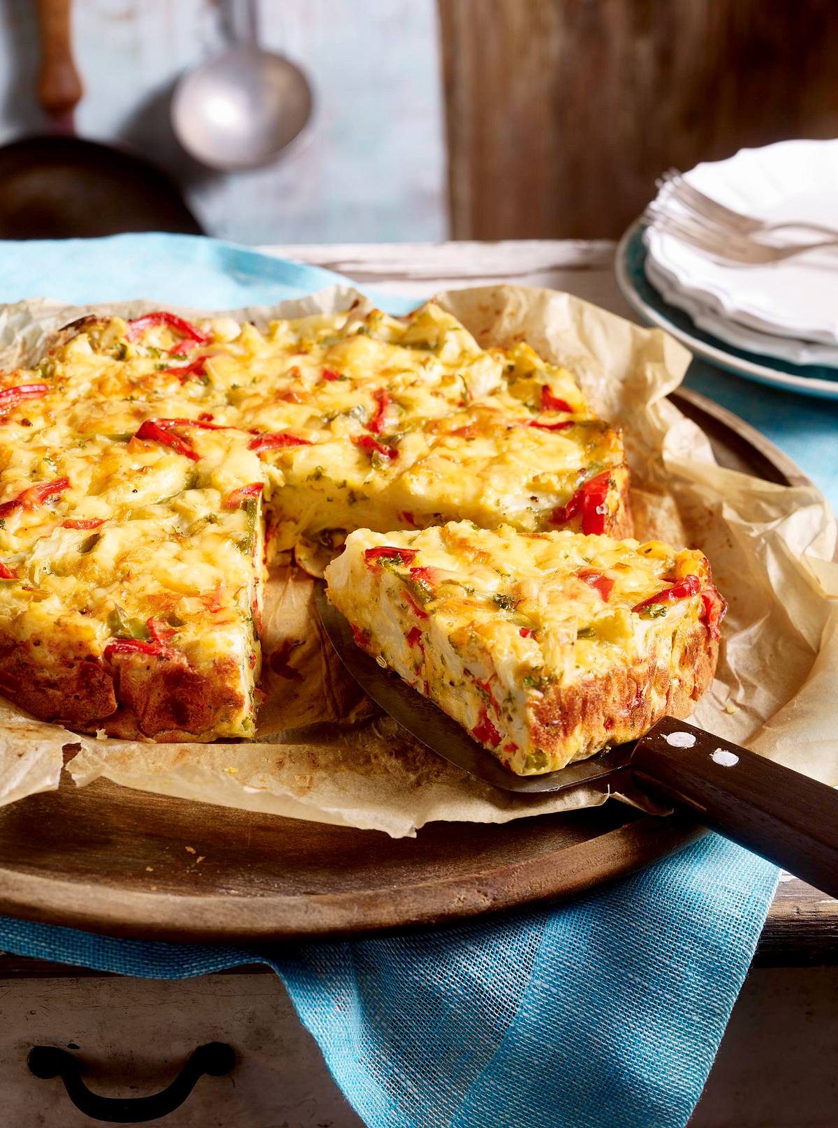 Herzhafter Kuchen mit Blumenkohl und Käse Rezept