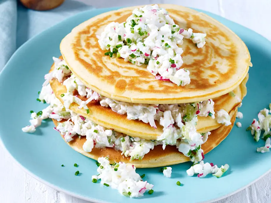 Herzhafter-Pancake-Turm