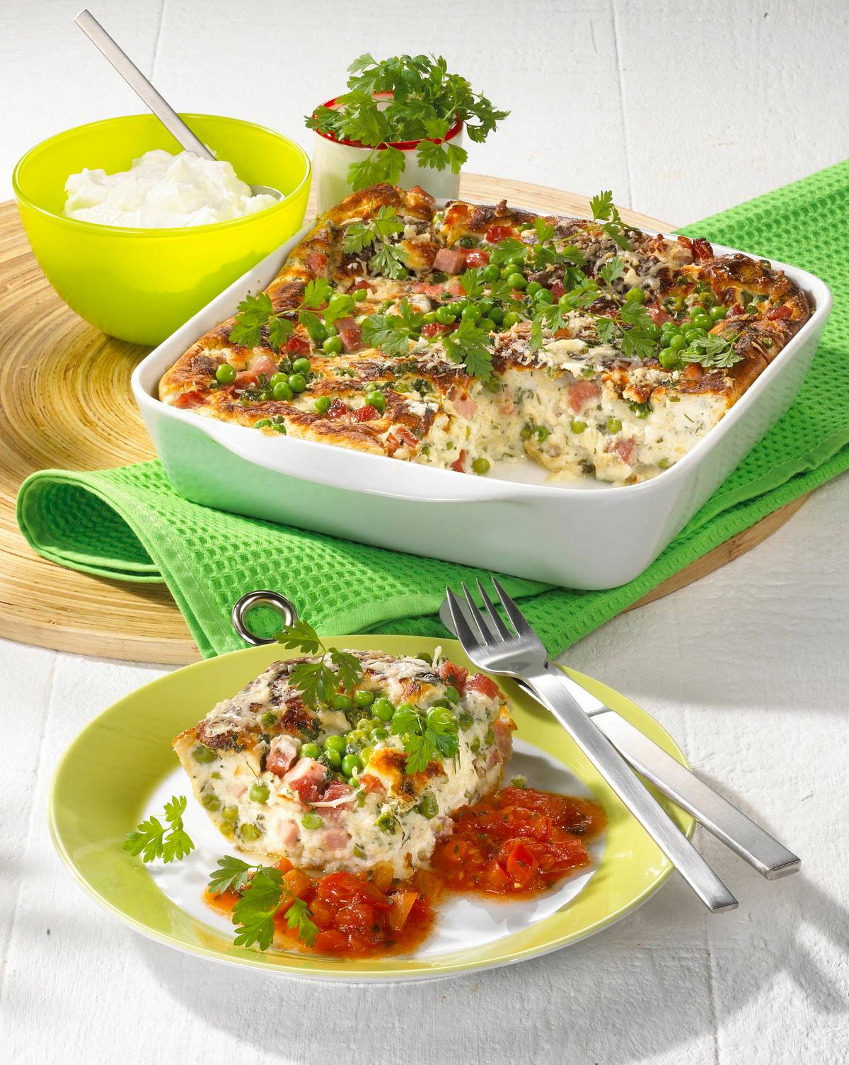 Herzhafter Quarkauflauf Rezept