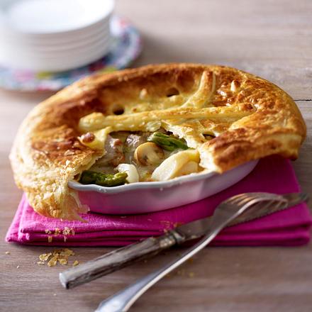 Herzhafter Spargel-Pie mit Filetstreifen Rezept Herzhafter Spargel-Pie mit Filetstreifen Rezept