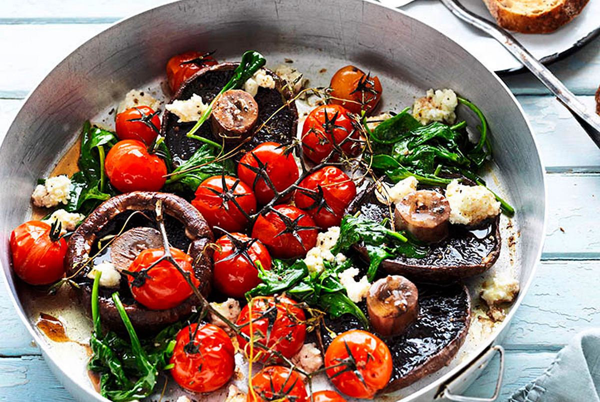 Heute kocht der Ofen: Portobellos „Tricolore“ Rezept