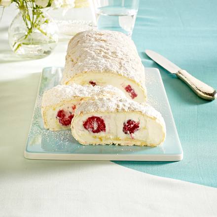 Himbeer-Aprikosen-Baiserrolle Rezept