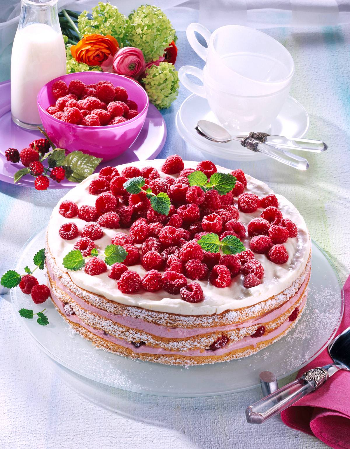 Himbeer-Buttermilch-Torte Rezept