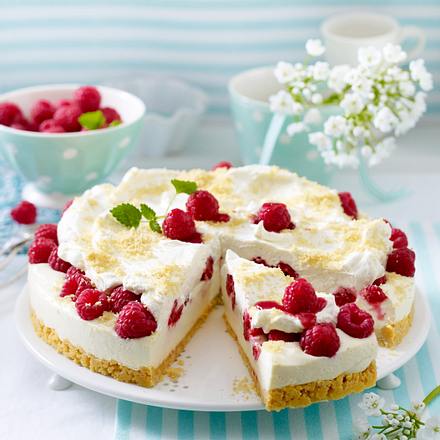 Himbeer-Frischkäsetorte mit Shortbreadboden Rezept Himbeer-Frischkäsetorte mit Shortbreadboden Rezept