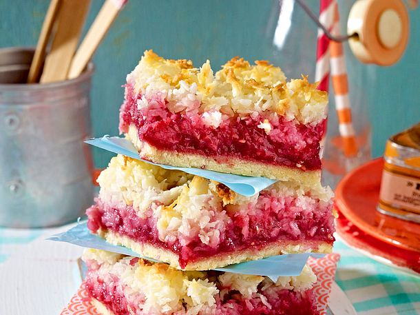 Himbeer-Kokos-Kuchen vom Blech Rezept