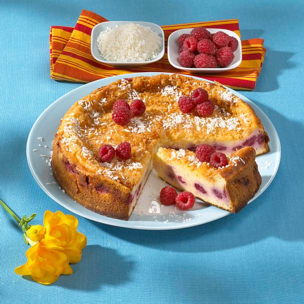 Himbeer-Kokoskäsekuchen Rezept Himbeer-Kokoskäsekuchen Rezept