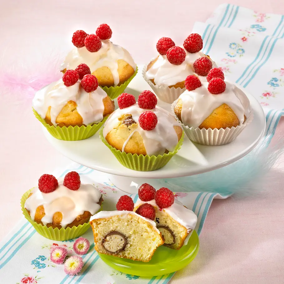 Himbeer-Muffins mit Zuckerguss Rezept