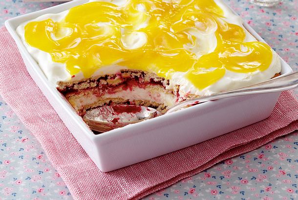 Himbeer-Schmand-Lasagne mit Lemon Curd Rezept Himbeer-Schmand-Lasagne mit Lemon Curd Rezept