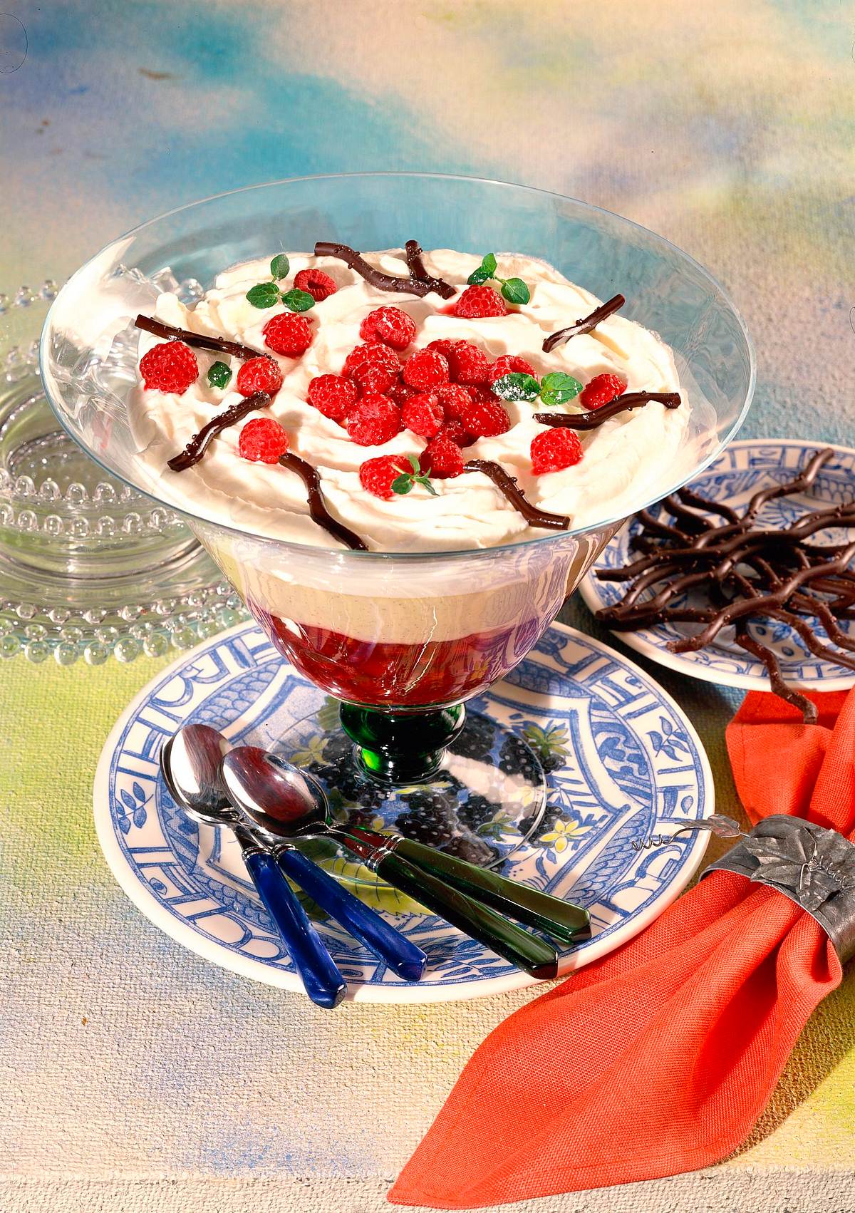 Himbeer-Vanillepudding-Schichtspeise Rezept