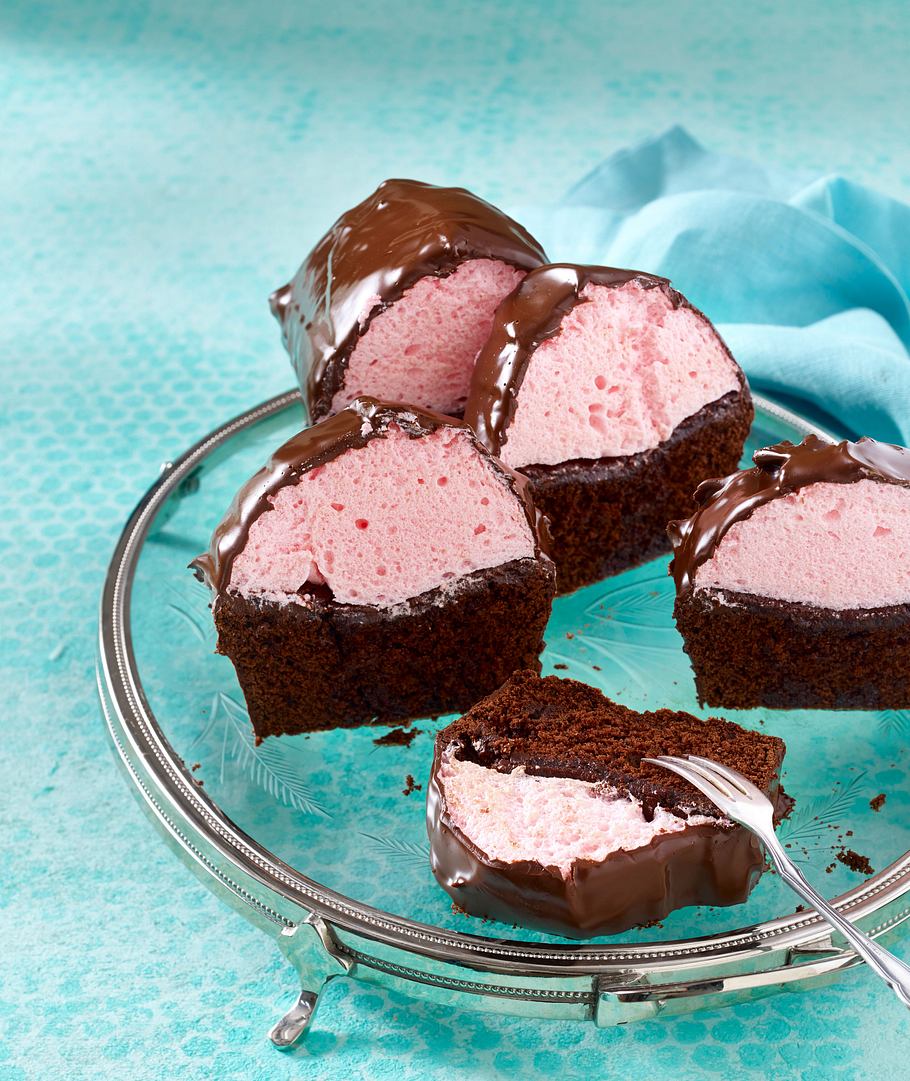 Himbeerbaiser-Schokokuss-Kuchen Rezept
