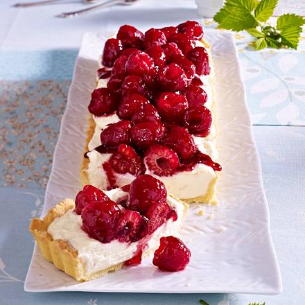 Himbeerkuchen mit weißer Schokolade Rezept