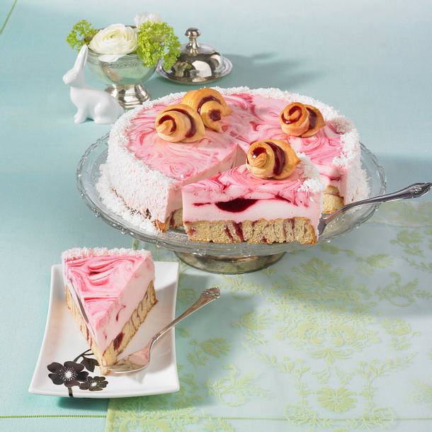 Himbeerschnecken-Torte mit Limettencreme Rezept Himbeerschnecken-Torte mit Limettencreme Rezept