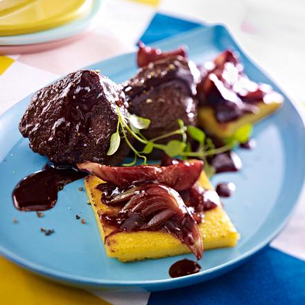 Hirschmedaillons mit Polentatalern Rezept