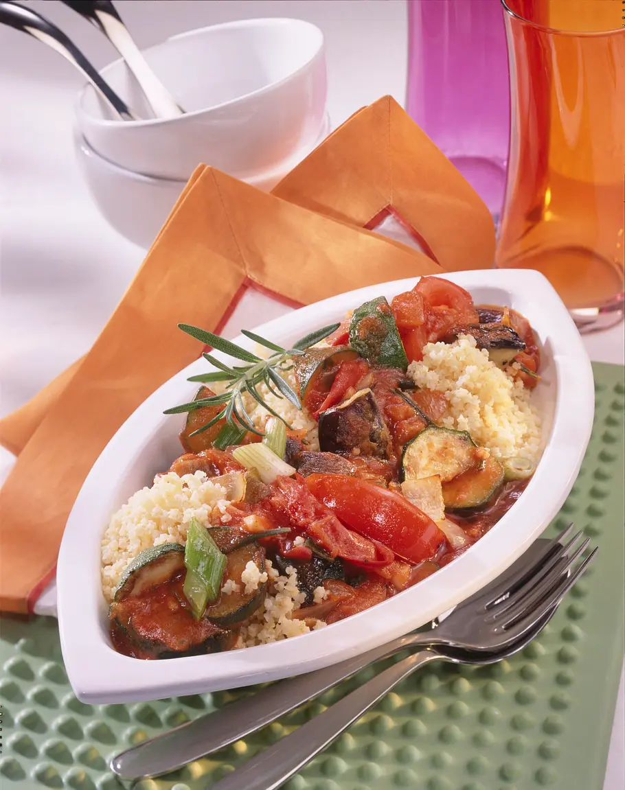 Hirse und Ratatouille-Gemüse Rezept Hirse und Ratatouille-Gemüse Rezept