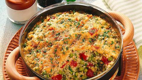 Hirseauflauf mit Erbsen und Tomaten Rezept - Foto: Horn