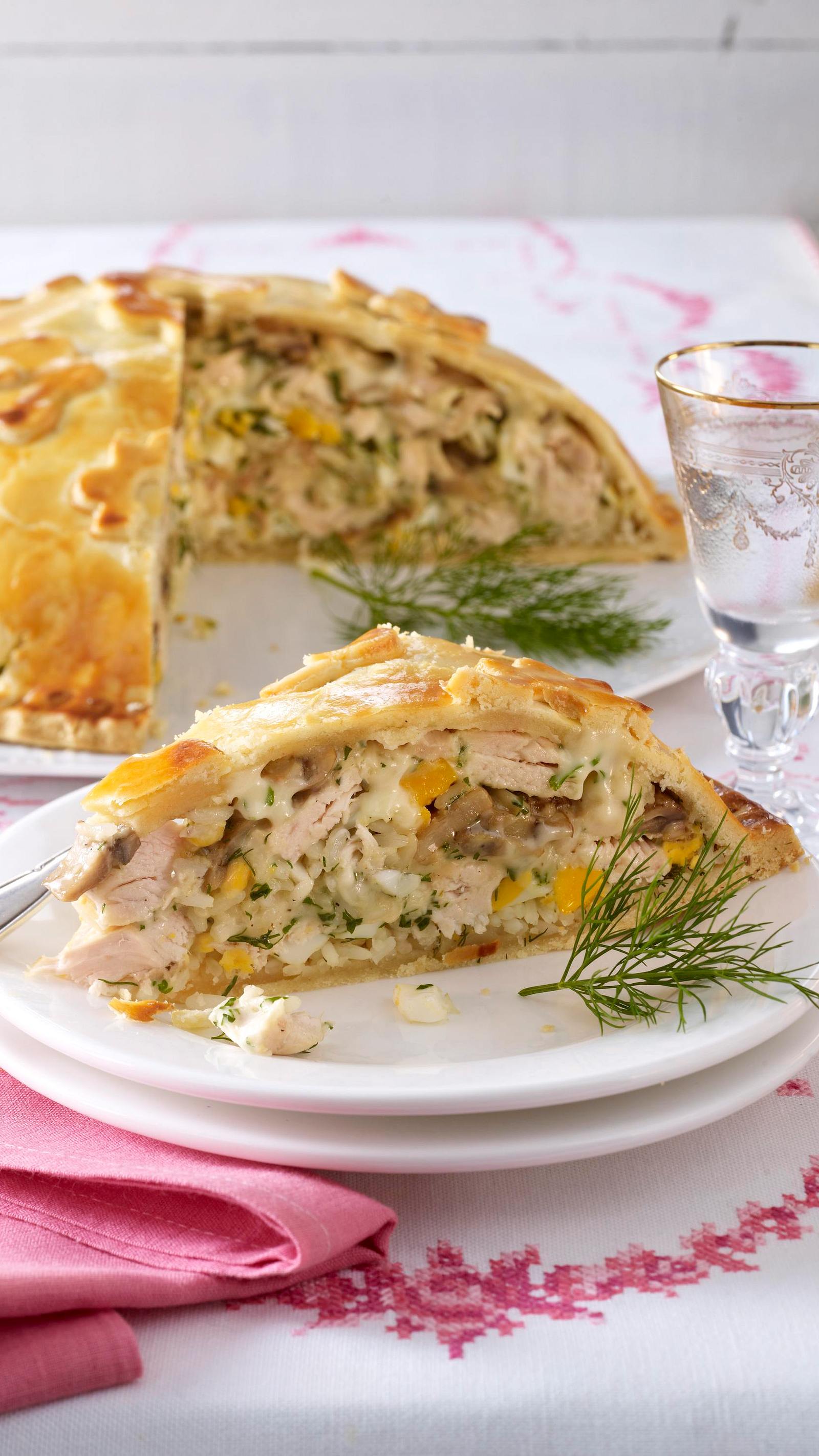 Hochzeitspirogge „Kurnik“ Rezept | LECKER