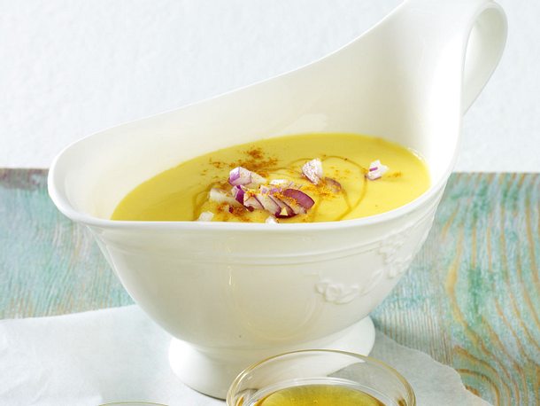 Hollandaise mit Honig, Senf und roten Zwiebeln Rezept Hollandaise mit Honig, Senf und roten Zwiebeln Rezept