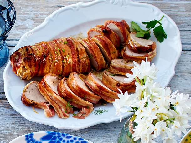 Honig-Bacon-Schweinefilet Rezept | LECKER