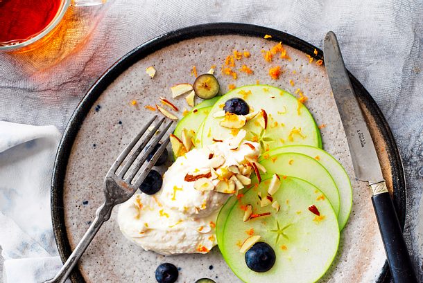 Honig-Ricotta auf Apfelcarpaccio Rezept