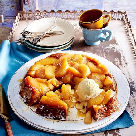 Honigkuchen-Tarte-Tatin mit Birnen Rezept