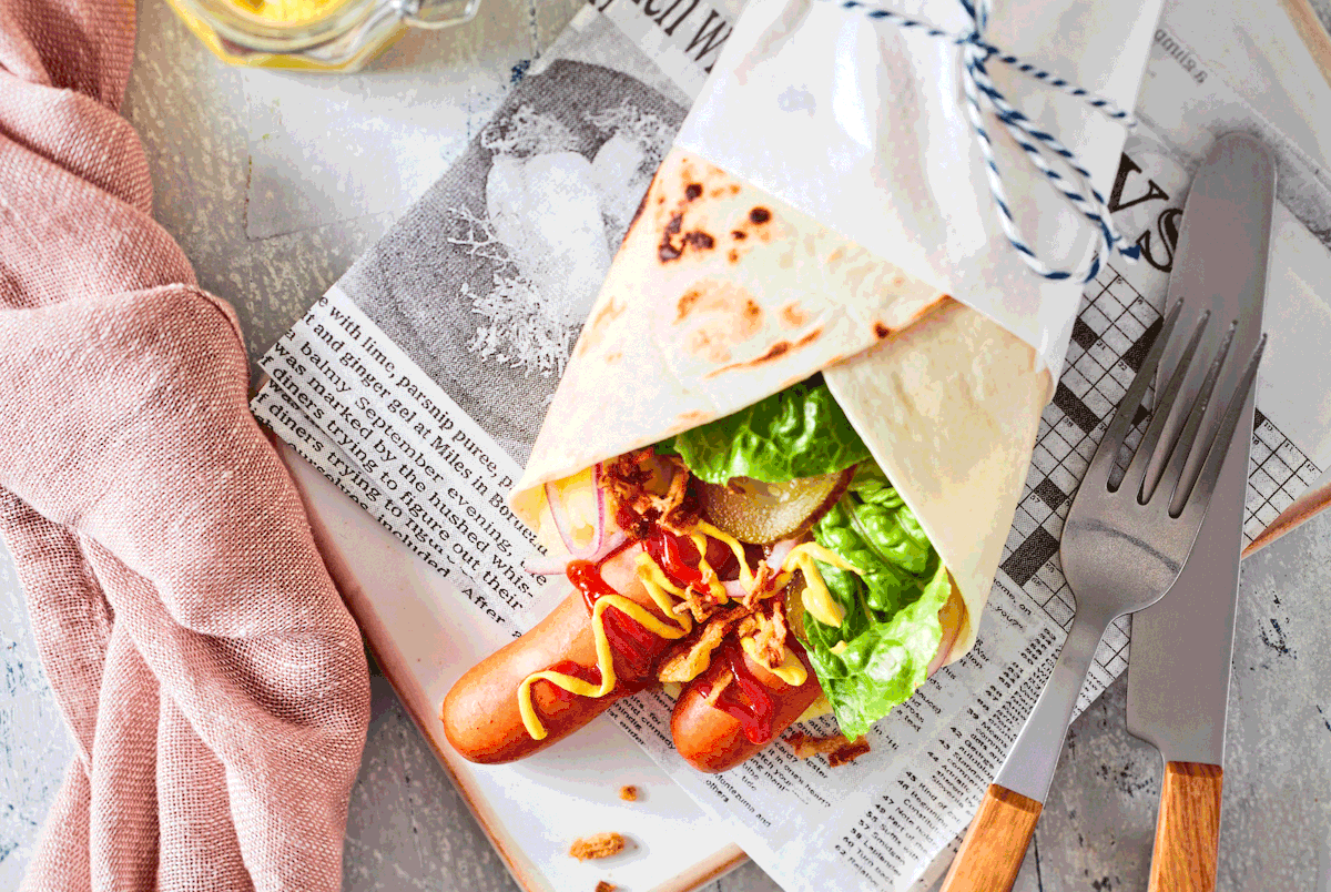 Hotdog-Wrap „Nordic Snack“ Rezept