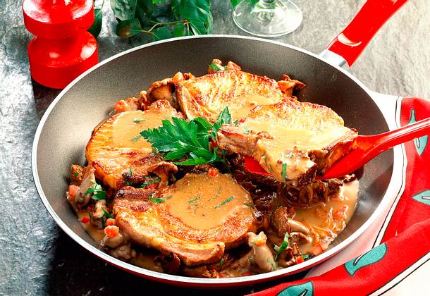 Hubertus-Schweinekoteletts Rezept Hubertus-Schweinekoteletts Rezept