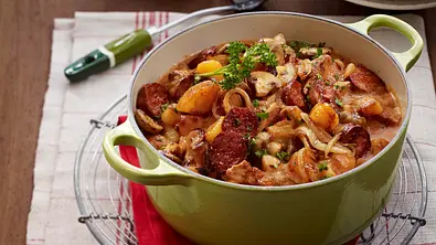 Hubertustopf mit Champignons und Chorizo Rezept - Foto: LECKER @ Bauer Media Group