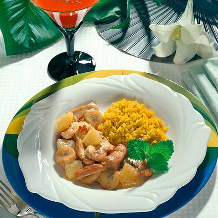 Hühnergeschnetzeltes mit Safranreis Rezept Hühnergeschnetzeltes mit Safranreis Rezept