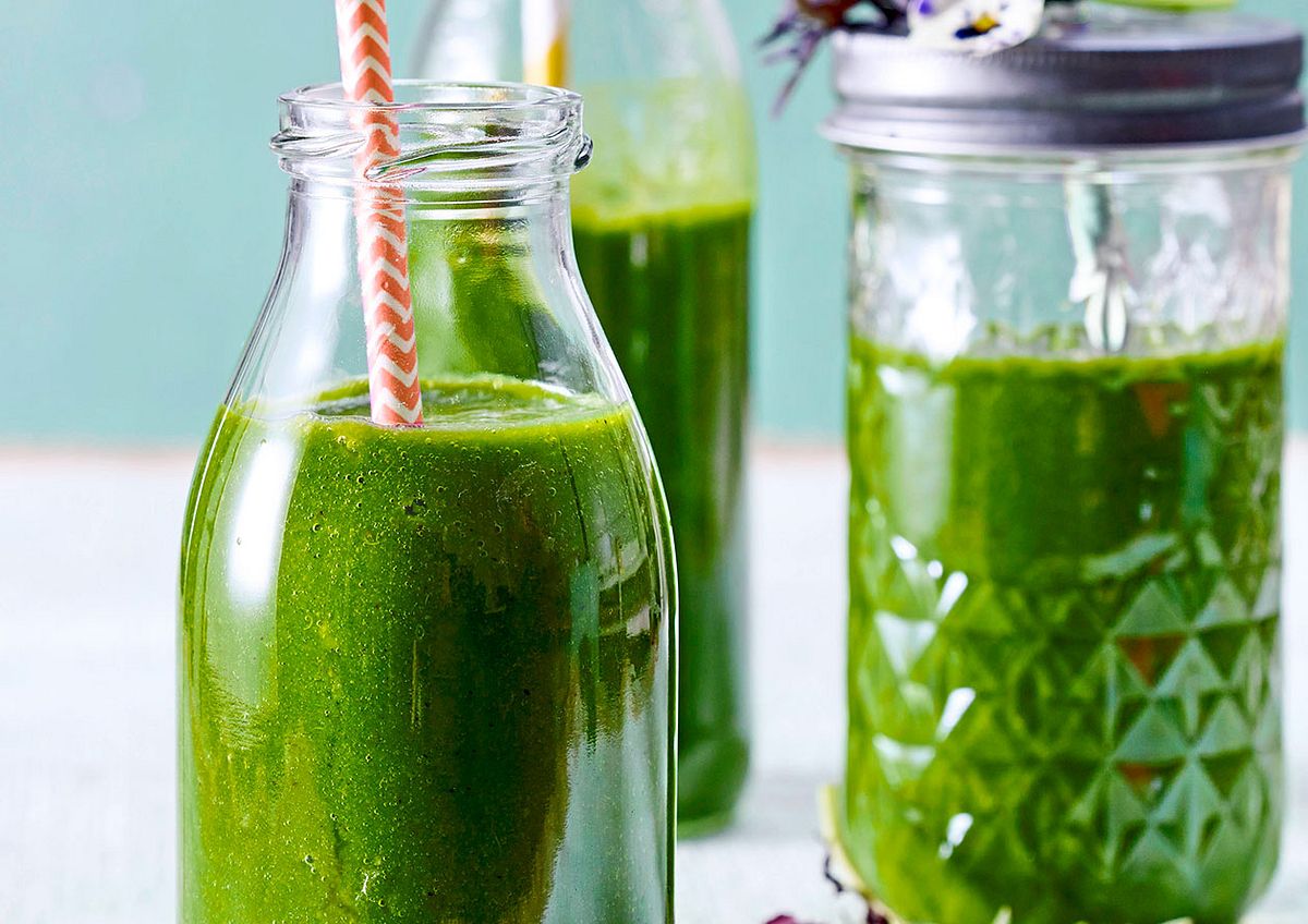 Hulk-Smoothie mit Kiwi, Banane und Spinat Rezept