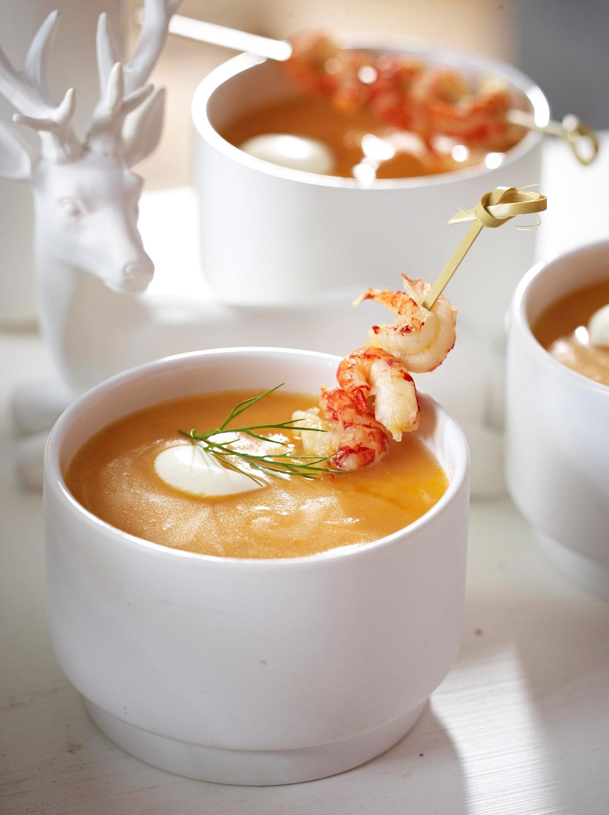 Hummersuppe mit Flusskrebsen Rezept