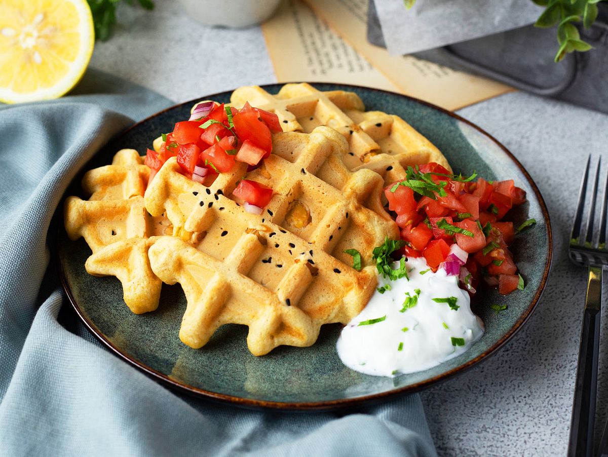 Hummus Waffeln Rezept