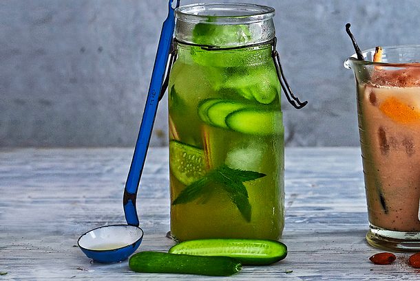 Iced Matcha mit Gurke Rezept