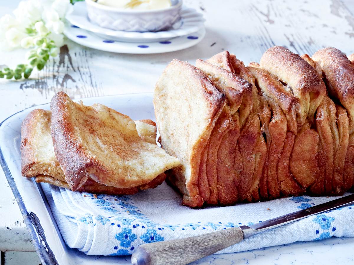 Zupfbrot mit Zimtzucker