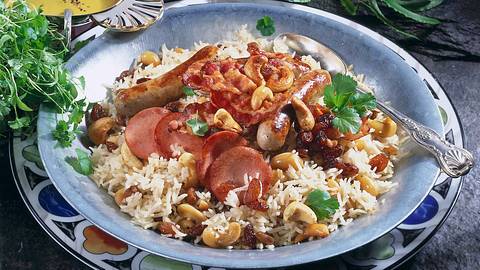 Indische Reisplatte mit Würstchen Rezept - Foto: House of Food / Bauer Food Experts KG