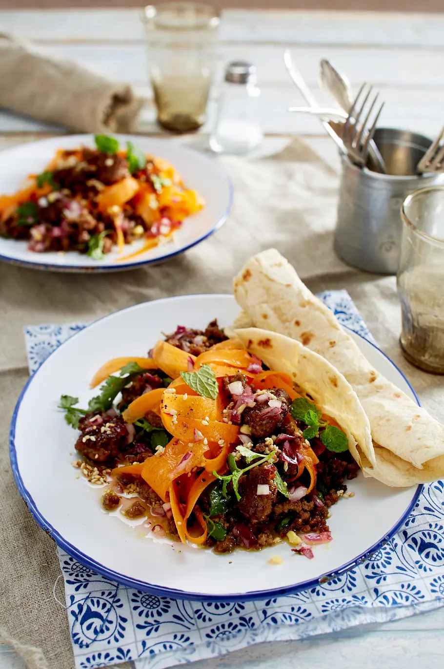 Indischer Karottensalat mit Lammhack Rezept Indischer Karottensalat mit Lammhack Rezept