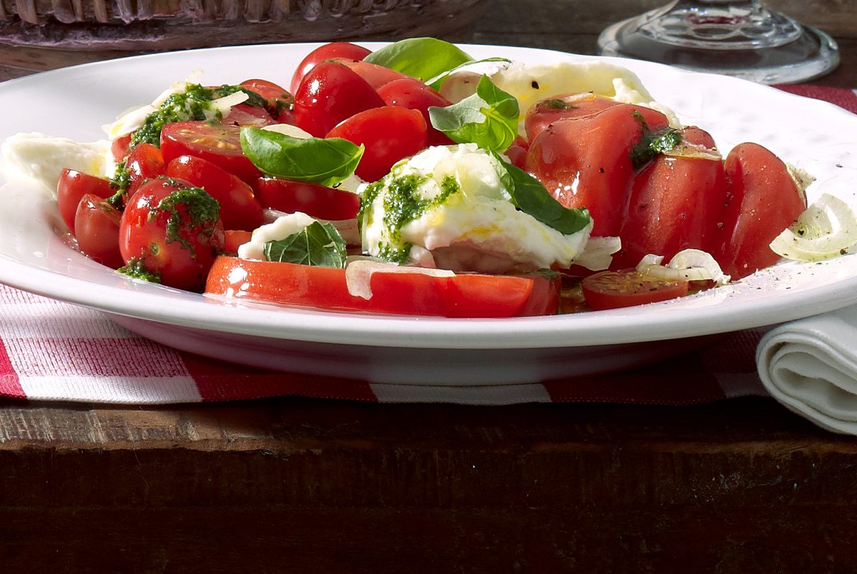 Insalata caprese con Pesto Rezept