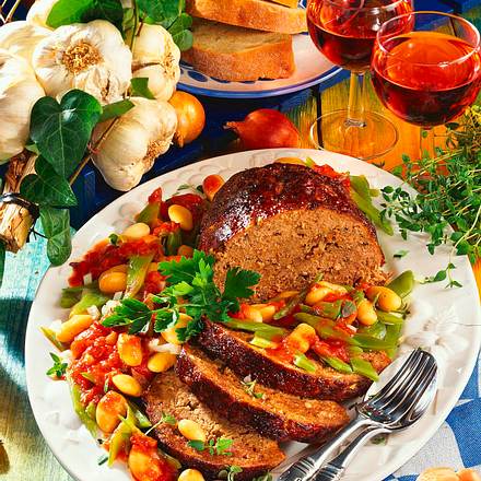 Italienische Bohnen zu Hackbraten Rezept Italienische Bohnen zu Hackbraten Rezept