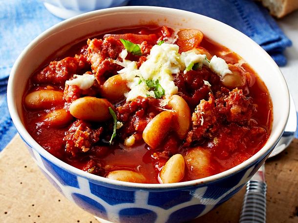 Italienisches Chili con carne mit Salsicce Rezept Italienisches Chili con carne mit Salsicce Rezept