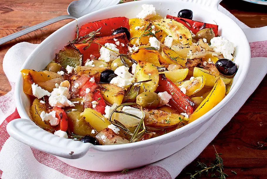 Italienisches Ofengemüse mit Feta Rezept