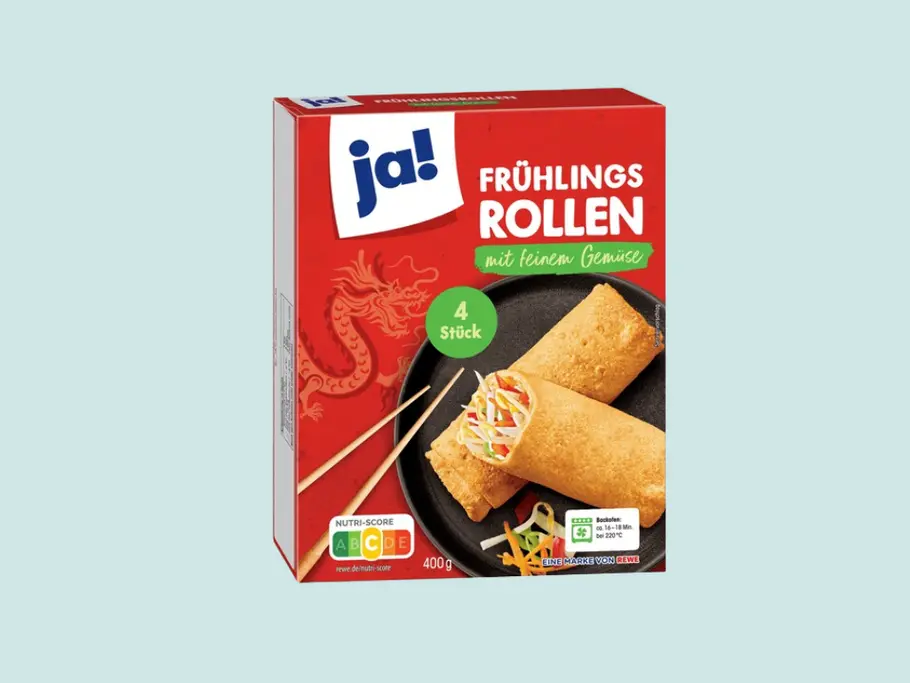 Produkt: „ja! Frühlingsrollen mit feinem Gemüse, 400 g, tiefgefroren“